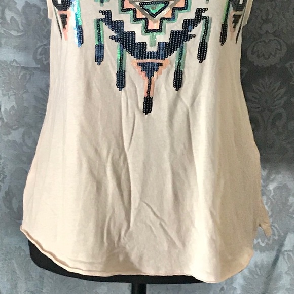 Express Dreamweight Cotton Sequined Sleeveless Top - Picture 3 of 8